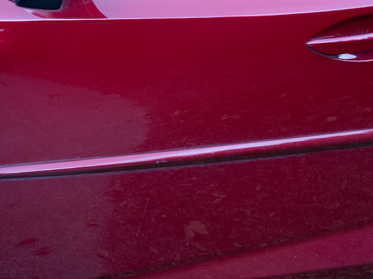 Lexus paint with bonded contamination before clay bar